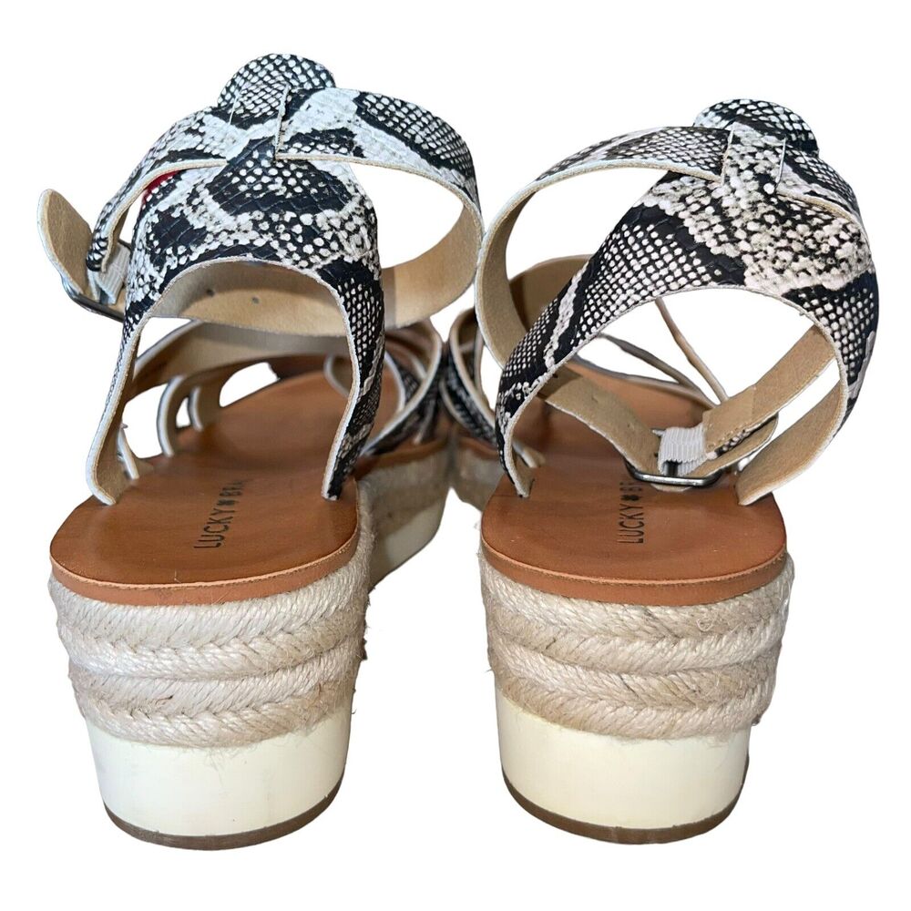 Lucky Brand Sandals Espadrille Wedge Platform - Picture 6 of 11